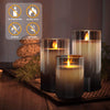 LED Candles - Black (Glass)